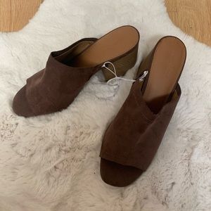 Brown Low Block Heel